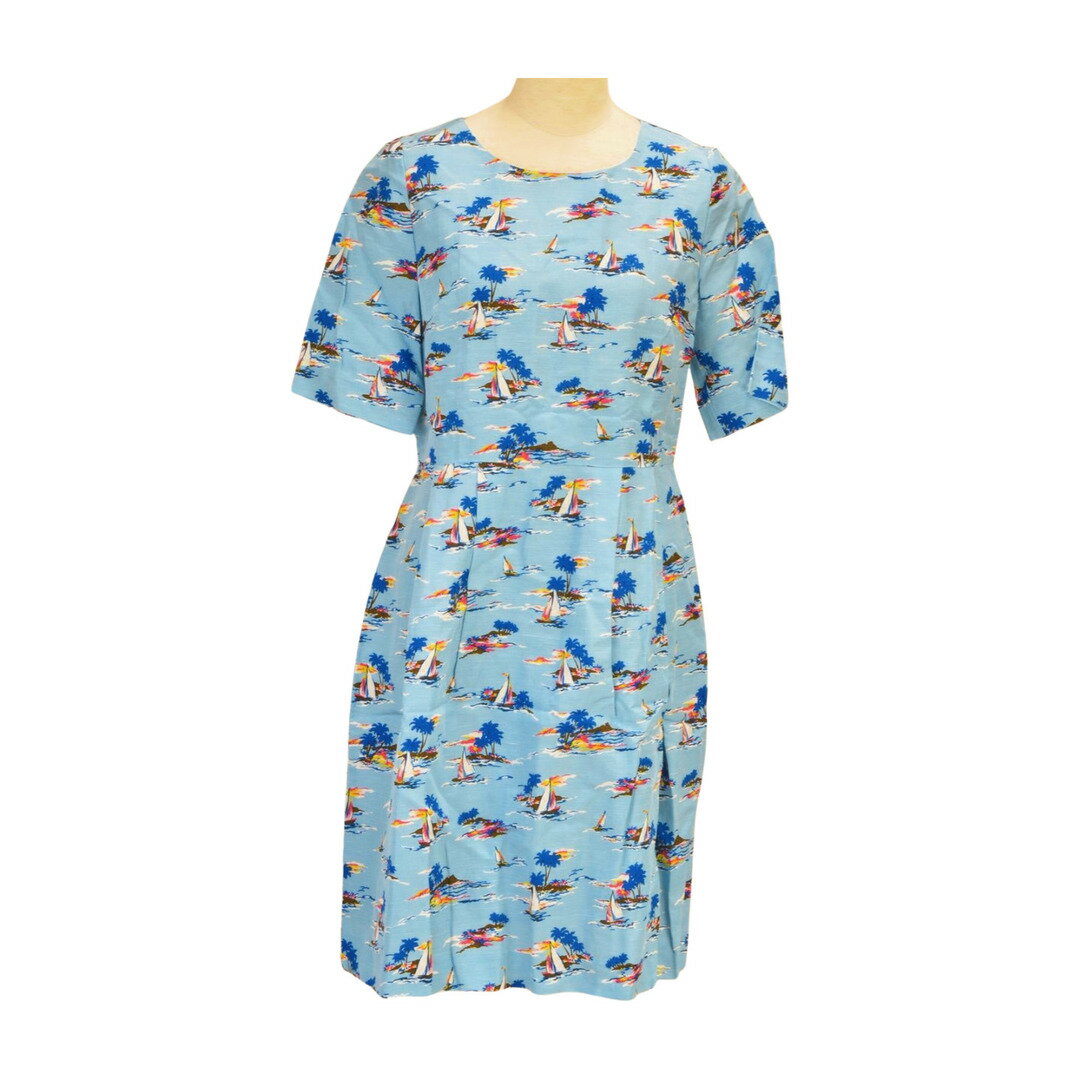 シップス SHIPS ワンピース ヨット柄 サイズ 36 ブルー レディース s_z F-L4542【中古：良品】【ブラン..