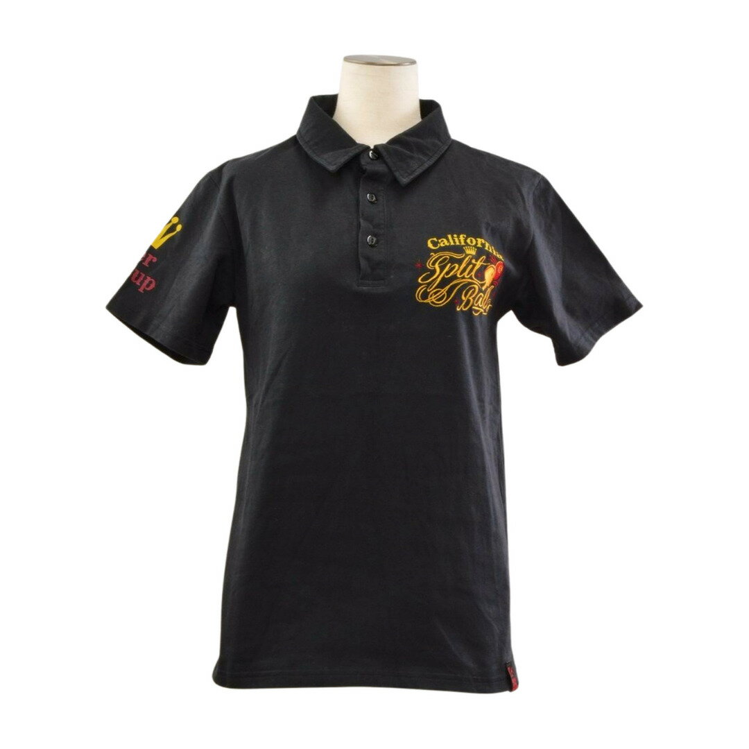 ロウブロウナックル LOWBLOW KNUCKLE ポロシャツ 半袖 コットン サイズ M ブラック レディース F-S4792【中古】【ブランド買取販売トリヴァンドラム】260122