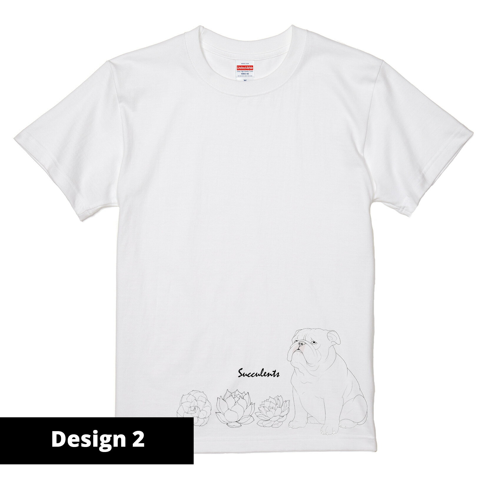 オリジナル多肉植物デザインTシャツセット　名札付き苗1つ+オリジナルデザインTシャツ1枚　　観葉植物　多肉植物　Tシャツ　多肉植物デザイン　デザインTシャツ　半袖Tシャツ　多肉デザインTシャツ 3