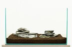カミハタ　アクアリウムロック　レイアウトセット　黒斧石　45〜75cm水槽用・天然石セット　【水槽との同梱は不可】