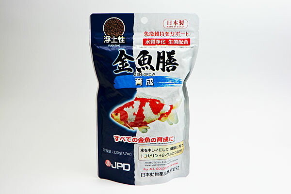 【ポイント10倍！】　日動　金魚膳　育成・浮上性　220g　【熱帯魚・アクアリウム/エサ/金魚用フード】のサムネイル