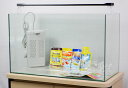 テトラ サイレントフレックスセット60+LEDライト 60cmフレームレスガラス水槽+水中フィルター+LEDライト