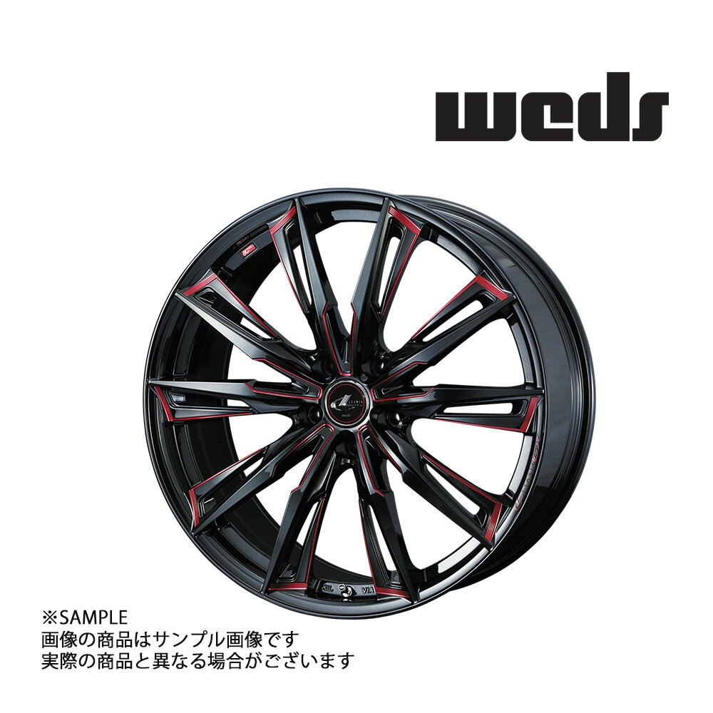 【特典付 】WEDS ウェッズ LEONIS レオニス GX 17x7.0 42 5H/114.3 BK/SC(RED) アルミ ホイール 4本 39357 (179132244