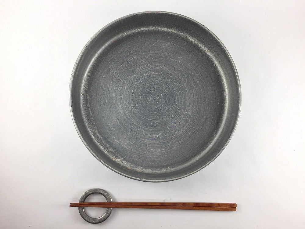 有田焼 陶悦窯 24cmシャローボウル.銀