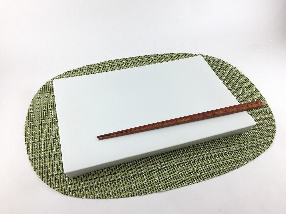 【ブラックフライデー 10％Offクーポン & P10倍】有田焼 瑞峯窯(原重製陶所) 練白 長角台皿【25cm 角皿/皿/中皿/寿司皿/台皿】