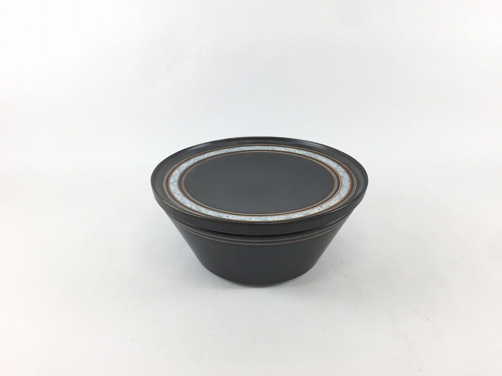 有田焼 親和伯父山窯 12cm蓋物 黒マット地紋【12cm ふたもの ふた物 小鉢 ボウル】