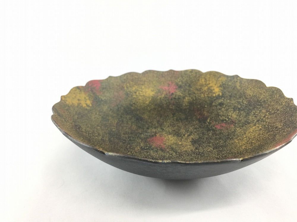 【訳あり品】三川内焼 15cm桔梗鉢 金赤彩 【アウトレット】