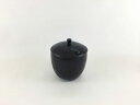 三川内焼 平戸嘉祥 7cm三足小蓋物 (160cc) 焼しめツヤ黒【蓋物 ふたもの 小鉢 カップ】
