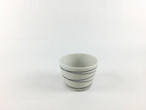 有田焼 金善窯 mini反りカップ スノー黒線【6cm カップ/コップ/小鉢】
