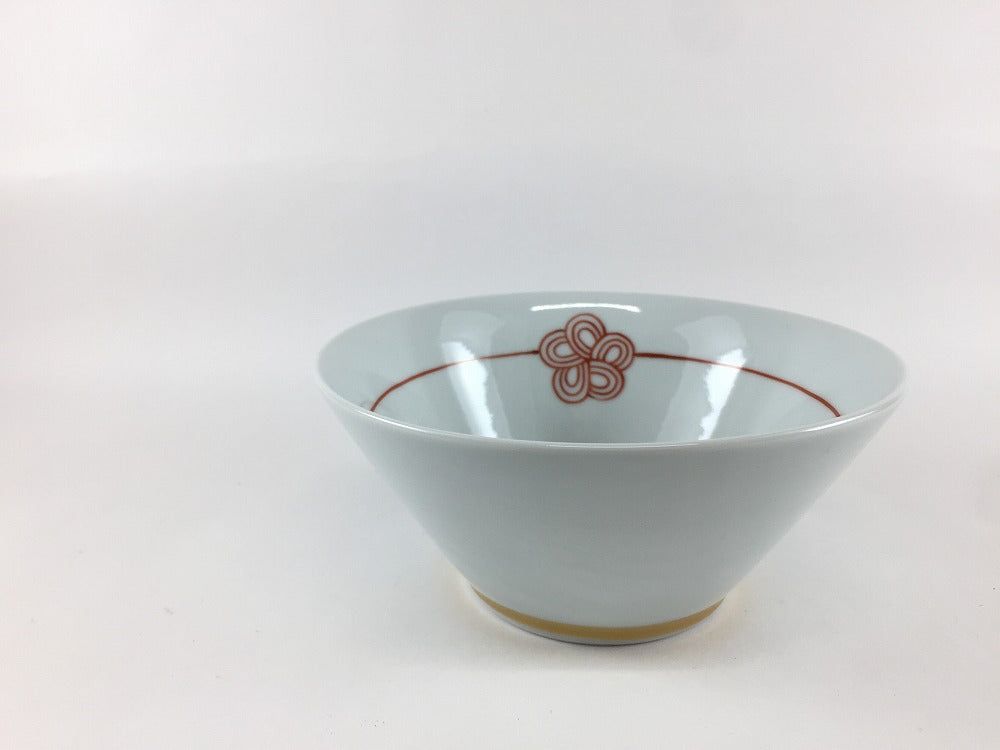 【イーグルス感謝祭 10％Offクーポン & P10倍】伊万里焼 田森陶園 14cm反ボウル 赤梅水引【14cm ボウル ボール 中鉢 丼 どんぶり お正月 食器 ハレの日の器 おめでたい日に】