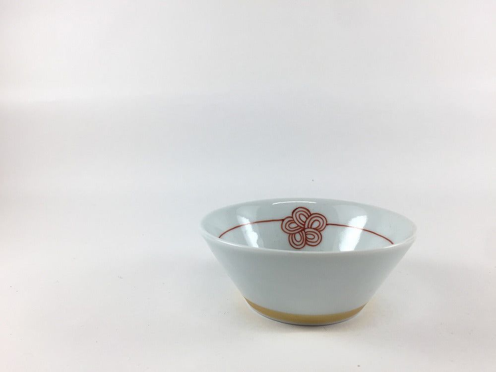 【イーグルス感謝祭 10％Offクーポン & P10倍】伊万里焼 田森陶園 9.5cm反ボウル 赤梅水引【9.5cm ボウル ボール 小鉢 お正月 食器 ハレの日の器 おめでたい日に】