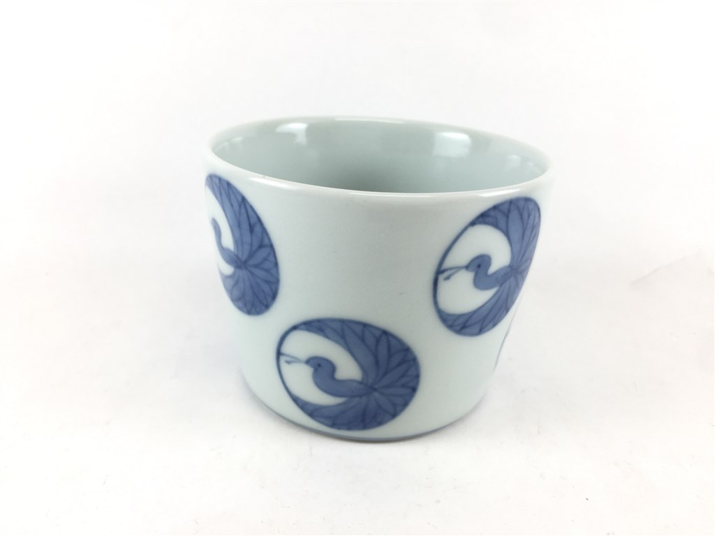 有田焼 李荘窯 蕎麦猪口 鶴丸文【8.5cm 200cc そば猪口 そばちょこ ソバチョコ つゆ入れ つゆ鉢 素麺 そうめん 蕎麦 小鉢 コップ】