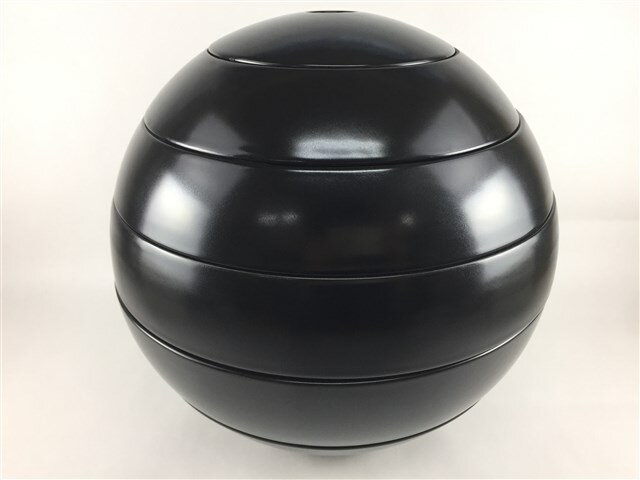 有田焼 李荘窯 玉おせち重(黒釉)【珠型五段重】【26cm 重箱 5段重 陶磁器 おせち料理】