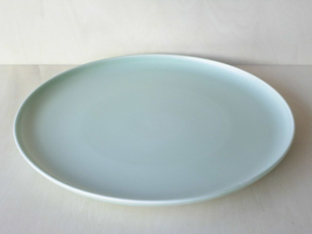 有田焼 金善窯 275丸皿 緑マット【皿・プレート】