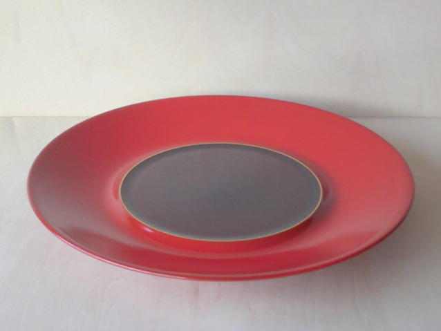 有田焼 錦右衛門窯 赤アメ内盛洋皿【24cm 皿 プレート】