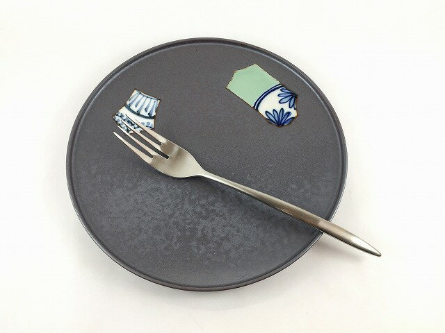 有田焼 原重窯 frame21cmプレート.焼〆陶片