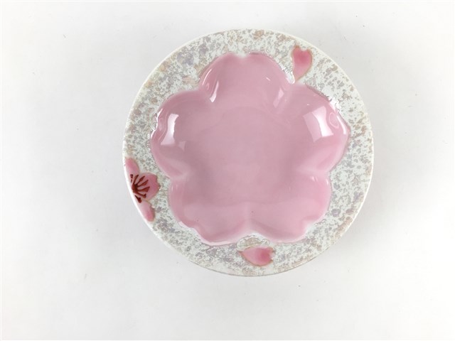 有田焼 田清窯 75桜豆皿.虹彩桜【皿 小皿 丸皿 豆皿 7.5cm ピンク色 虹彩桜 桜型豆皿】【春/花/桜/サクラ/さくら】【あす楽対応】