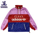 ◆大幅値下げ!★ほぼ美品★GUCCI×adidasアセテートジャケット ジャージ22AW 691429ピンク×ブルー×レッドメンズ サイズ46中古A【辻屋質店A...