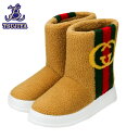 ★美品★GUCCI グッチ インターロッキング ボアブーツ ベージュ系 レディース #7(実寸26cm) 中古A【辻屋質店A3204】【中古】【質屋出品】