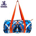 ★値下げ★HERMES エルメス エアシルク38 ダッフルバッグ カヴァルカドゥール ブルー×オレンジ A刻印 中古AB【辻屋質店B2629】【中古】【質屋出品】(4)