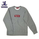 ◆大幅値下げ!★ほぼ美品★SUPREME シュプリームボックスロゴトレーナー スウェットグレー系Mサイズ 男女兼用中古A【辻屋質店A0378】【中古】【質屋出品...