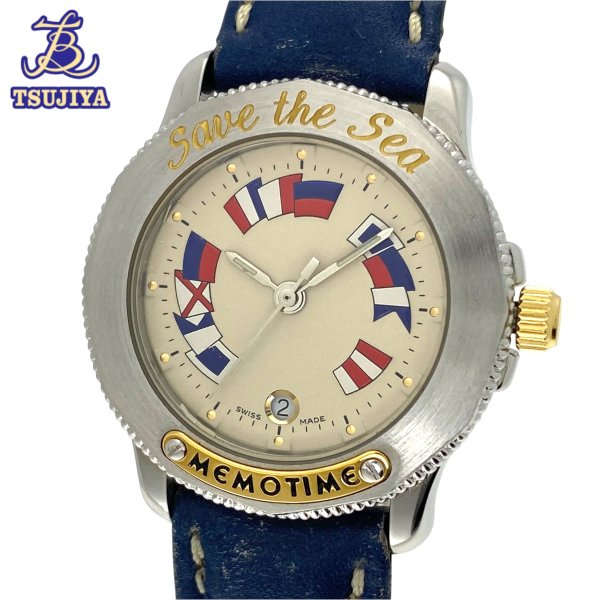 ★大幅値下げ★CORUM コルム メモタイムアイボリー系文字盤 ステンレス/レザー/クォーツ101/13583 レディース 中古AB 【辻屋質店W0133】【中古】【質屋出品】