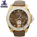 ★ほぼ美品★ GUCCIグッチ×ドラえもんコラボダイヴ 136.3YA136334ユニセックスウォッチゴールドメッキブラウン文字盤 クォーツ中古A【辻屋質店W1...
