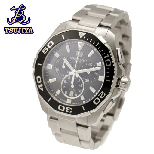 TAGHEUER タグホイヤーアクアレーサー CAY111A.BA0927メンズウォッチ ブラック文字盤クロノグラフ クォーツ中古AB【辻屋質店W1336】【中古】【質屋出品】 TAGHEUER タグホイヤーアクアレーサー CAY111A.BA0927メンズウォッチ ブラック文字盤クロノグラフ クォーツ中古AB【辻屋質店W1336】【中古】【質屋出品】