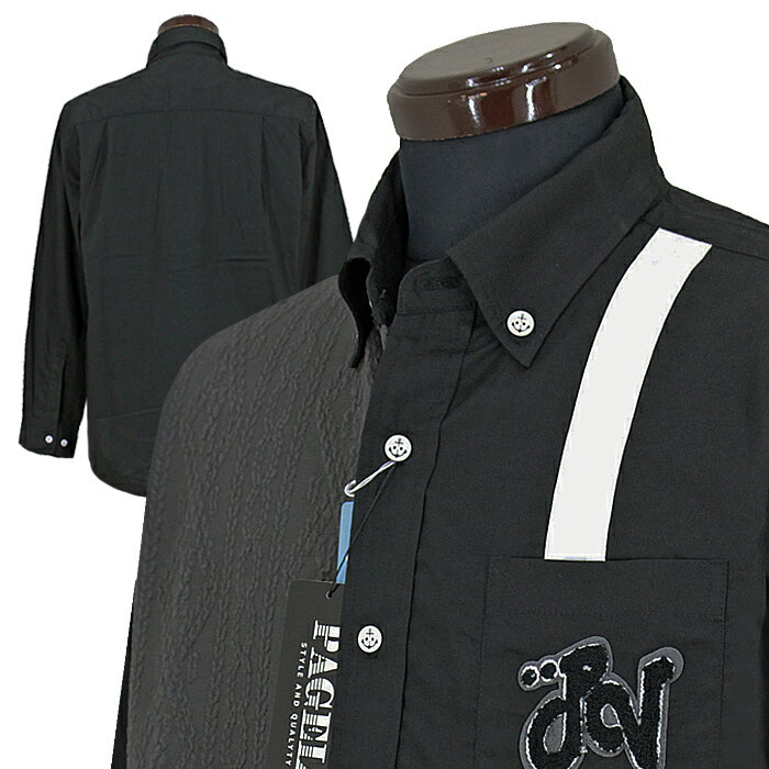 パジェロ_ボタンダウンシャツ（黒系）2024秋冬メンズファッションツルタ