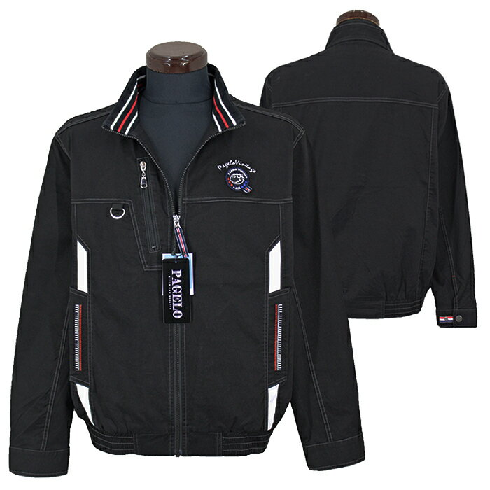 パジェロ_ストレッチコットンブルゾン_黒_2025秋冬メンズファッションツルタ