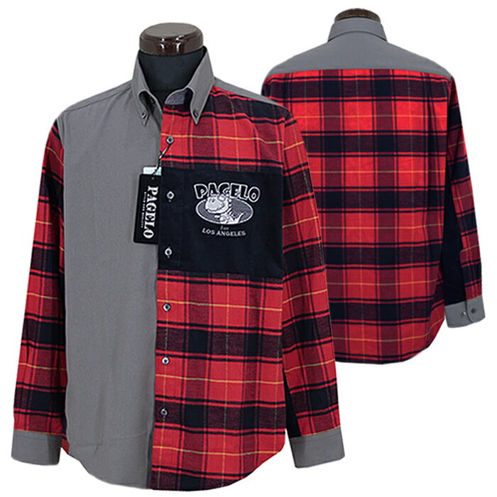 パジェロ_ネル系ボタンダウンシャツ...