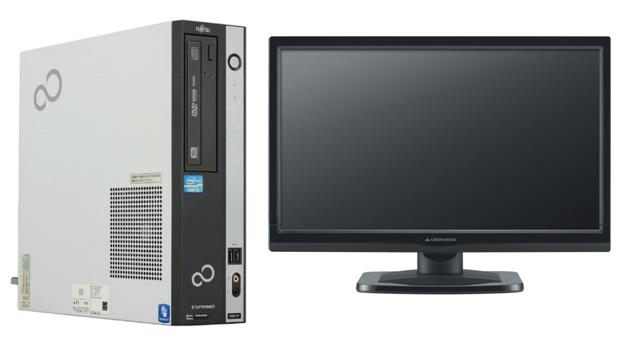 Windows XP Pro 富士通 ESPRIMO Dシリーズ Core i3第3世代 4GB 160GB DVD 20インチ液晶モニター付 中古パソコン デスクトップ