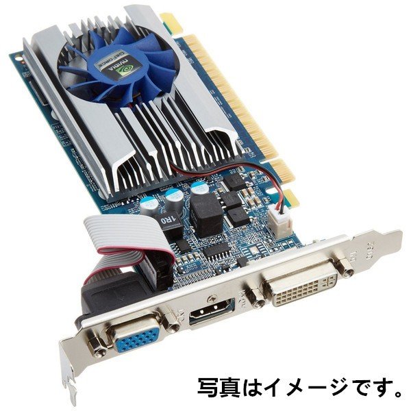 新品グラフィックカード HDMI端子有 NVIDIA GeForceシリーズ DDR3 1GB Low Profile ブラケット付 PCI-E HDMI/DVI-D/D-Sub ビデオカード