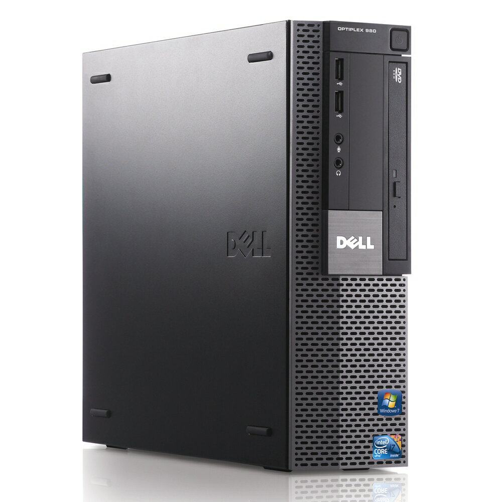 Windows XP Pro DELL Optiplex 980 SFF Core i7 4GB 250GB DVD VGA端子で2画面可能 シリアルポート パラレルポート付 中古パソコン デスクトップ