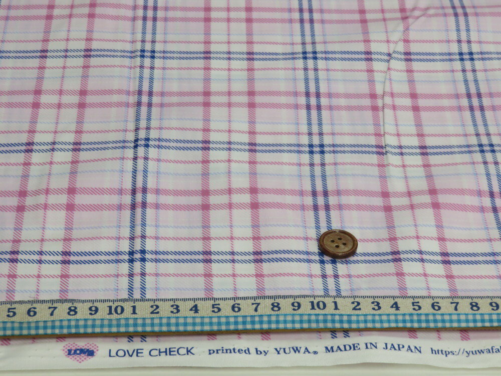 LOVE CHECH チエック Kpopカラー パープル シャーティング YUWA有輪 dou【メール便3m可】タータンチェック 生地 布地 パッチワーク