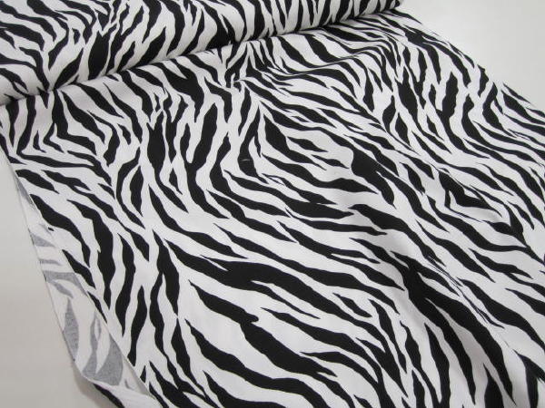 ゼブラプリント オフ ツイル【メール便可】 シマウマ 生地 布地 綿 コットン 手作り 手芸 ハンドメイド 入園 入学 男の子 女の子