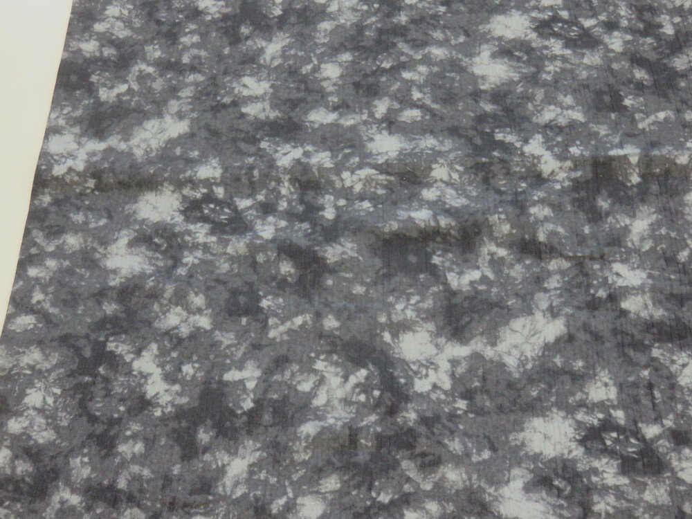 高島ちぢみ ぼかし柄 グレー 　【メール便2m可】 チヂミ クール 生地 布地 パジャマ シャツ 浴衣 ゆか..