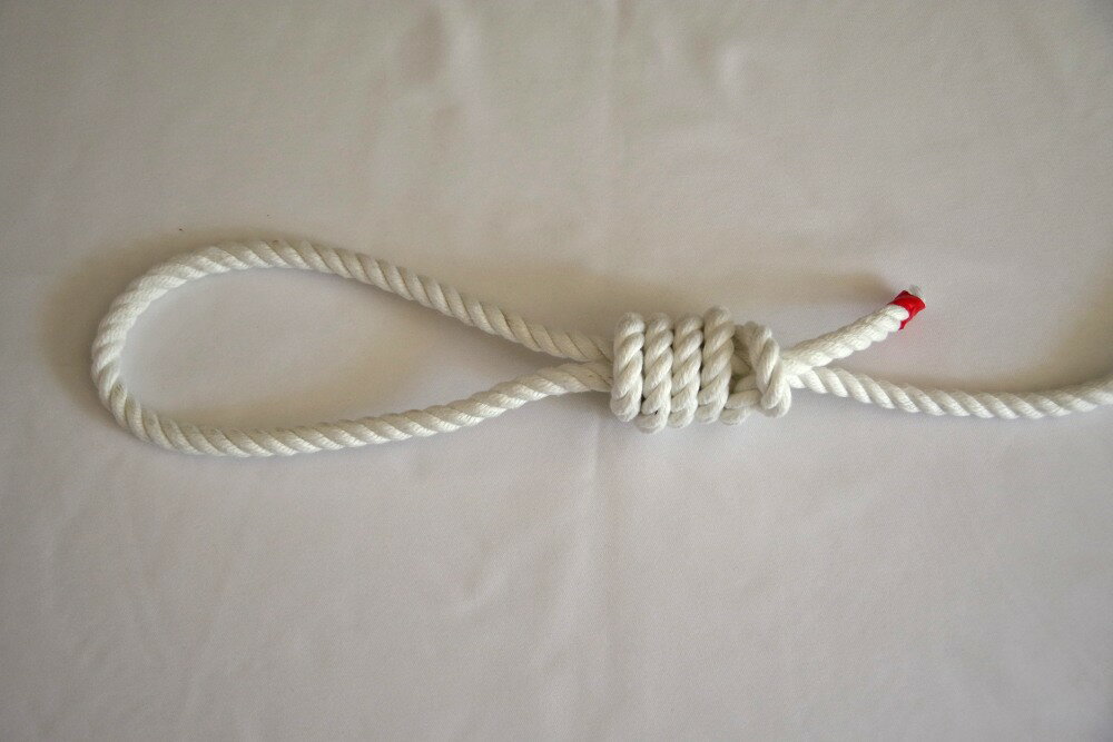 ロープワーク練習用ロープ 12mm×4m　　ハングマンズノット 2