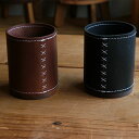 【TurnBuckle leather】leather レザーとウォルナットのペン立て