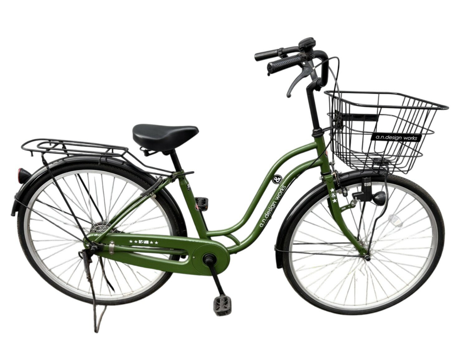 中古自転車 a.n.design works 26インチ シングルギア ダイナモライト 自転車 421