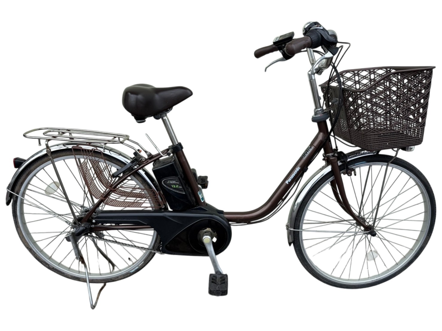 中古自転車 Panasonic ELTX43 24インチ オートライト 内装3段ギア 電動自転車 # ...