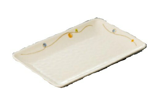 スリーラインメラミンウェア　ゆらり　角皿　M-453YR