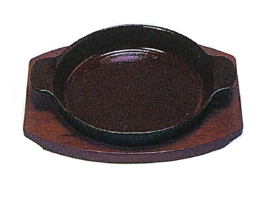 (有)三和精機製作所　SANWA　鉄　グラタン皿（内面茶ホーロー仕上）丸型C　17cm【電磁調理器対応】JAN:4560378690556