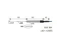 [ 仕様 ] ◆寸法（センサー部）：φ1.6（φ3.2）×100mm ◆温度保証範囲：-40℃〜+250℃ ◆材質：SUS304 [ 用途・特徴 ] ◆食品向け、液体温度、中心温度 ◆防水（IPX7 コネクター接続時） ※本来の目的以外の使い方や乱暴な取扱いをすると、センサーの破損につながったり、けがの原因となる事がありますので、目的に合ったセンサーを選択してください。 ※高温環境下では、その使い方によりセンサーにダメージを与えてしまう場合があります。センサーの選択時は余裕を持った温度範囲のものをご使用下さい。