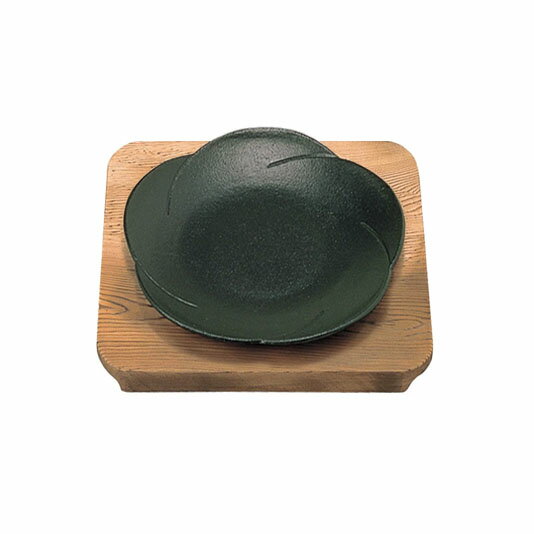 (有)三和精機製作所 SANWA　鉄鋳物　和風ステーキ皿焼杉　梅　小　15cm（ハンドル別売）【電磁調理器対..