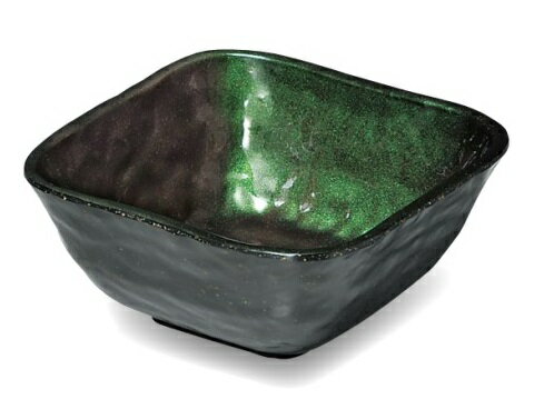 スリーラインメラミンウェア　虹釉　角小鉢　220cc　M-487NYU