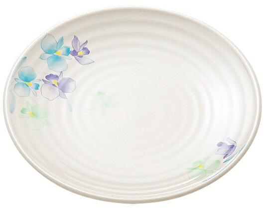 エンテック　メラミン食器　「すみれ」　VO-13　丸皿（中）　JAN:4976391101076