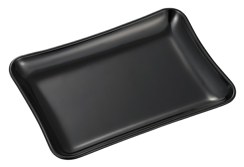 エンテック　メラミン和食器　黒　BL-29　角皿（大）黒　JAN:4976391132063