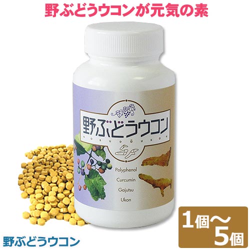 【野ぶどうウコン】元気を取り戻す自家園の野ぶどうにウコンとガジュツの良いとこ取り。飲みやすい小粒、クルクミンが豊富、2000年からの実績