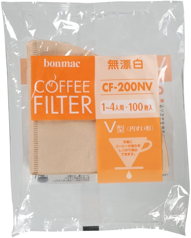 ボンマック　 V60　円すいドリッパー用 ペーパー（1〜4杯用）100枚入【メール便・ネコポス便対応】